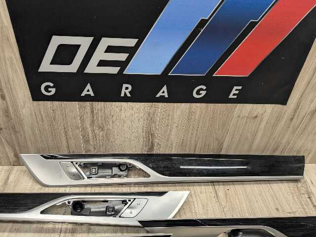 OEM BMW G11 G12 740 750 Front Rear Left Right Door Panel Card Wood Trims SET (4)