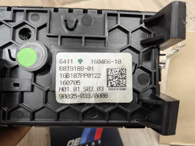 16-22 OEM BMW G11 G12 740 750 M760 AC Rear Heater Climate Control Switch Panel