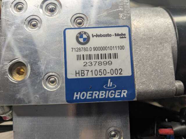 07-13 OEM BMW E93 M3 328 335 Convertible Hardtop Roof Pump Hydraulic Motor Unit