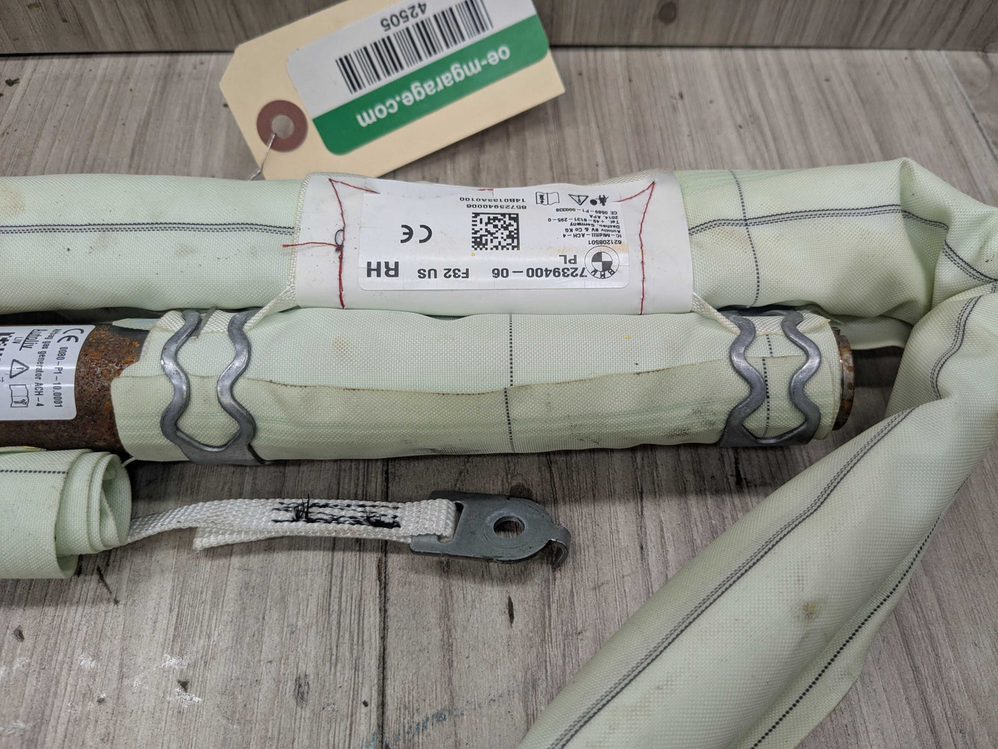 14-20 OEM BMW F32 F82 M4 Right Passenger Top Roof Head Air Bag Airbag Curtain