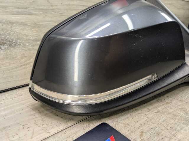 12-15 OEM BMW F30 F31 328 335 Left Driver Side Mirror Heated Auto Dip Gray B39