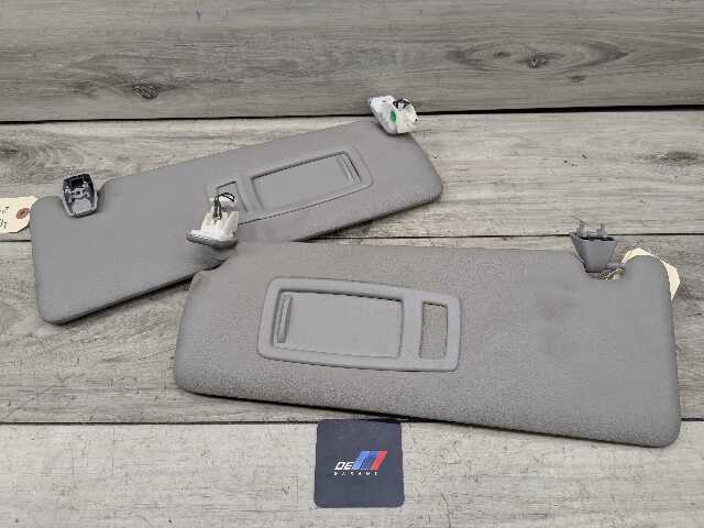 12-20 OEM BMW F30 F31 F34 F36 Front Left Right Interior Sun Visor Pair SET Grey