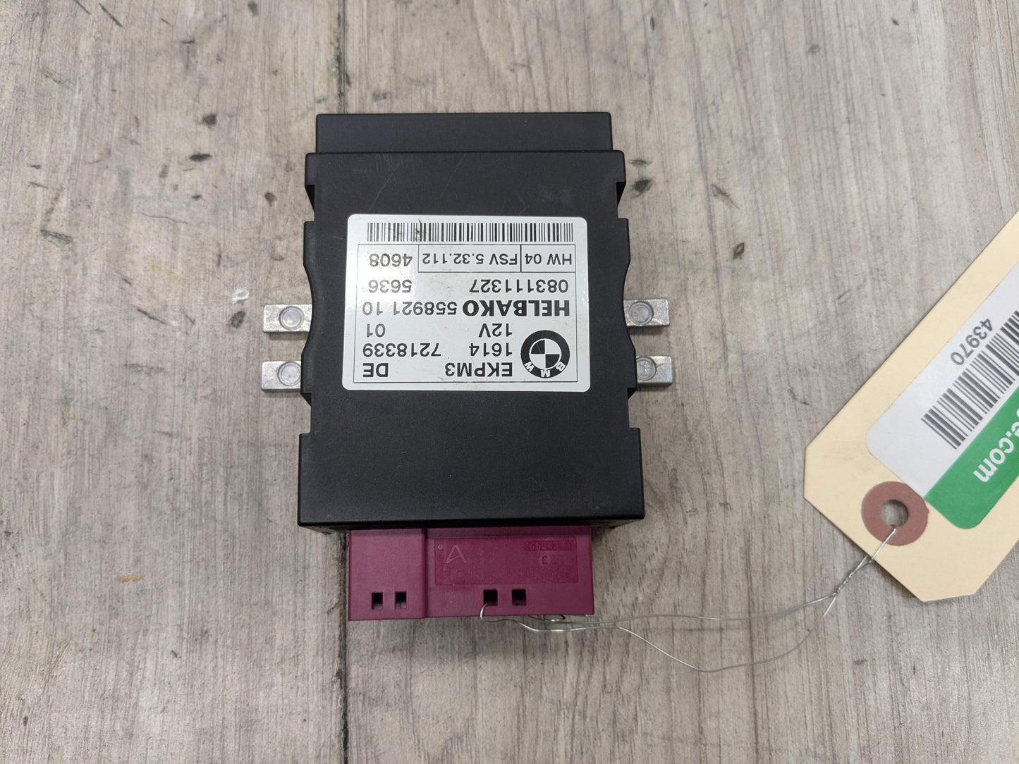 06-13 OEM BMW E88 E90 E92 N54 N55 Helbako Fuel Pump Relay Control Module EKPM3