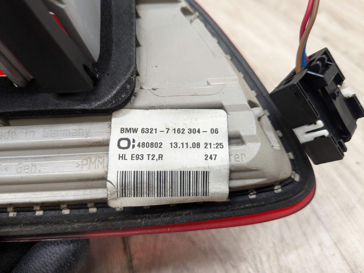 07-10 OEM BMW E93 328 335 M3 CONVERTIBLE Rear Right Passenger Trunk Tail Light