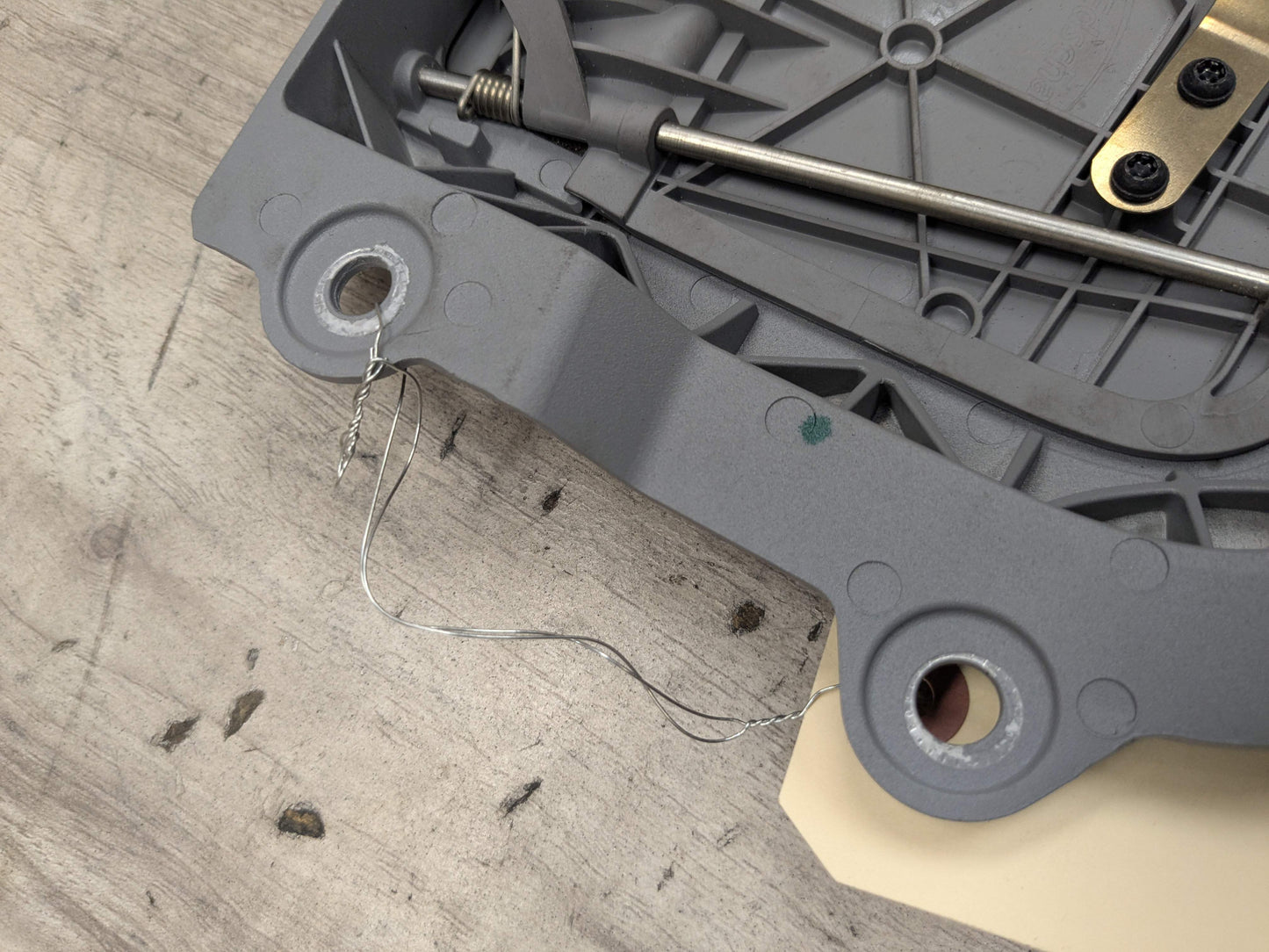 OEM BMW E93 328 335 M3 Right Passenger Convertible Folding Top Hinge Flap Gray