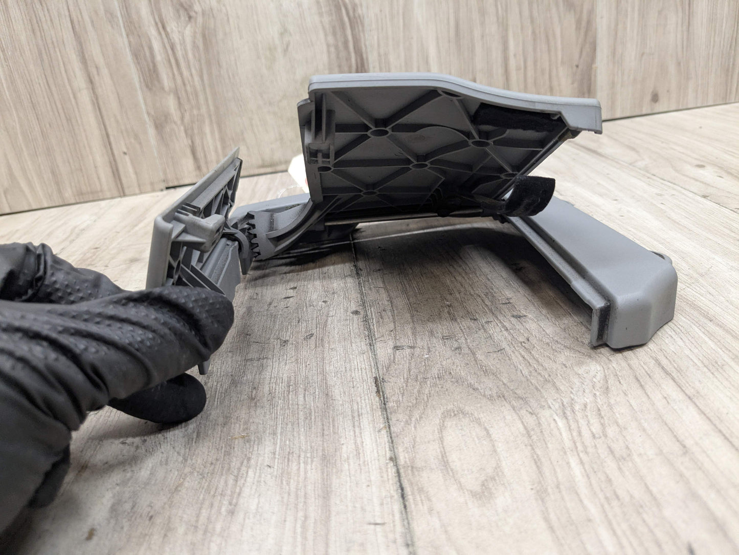 OEM BMW E93 328 335 M3 Right Passenger Convertible Folding Top Hinge Flap Gray