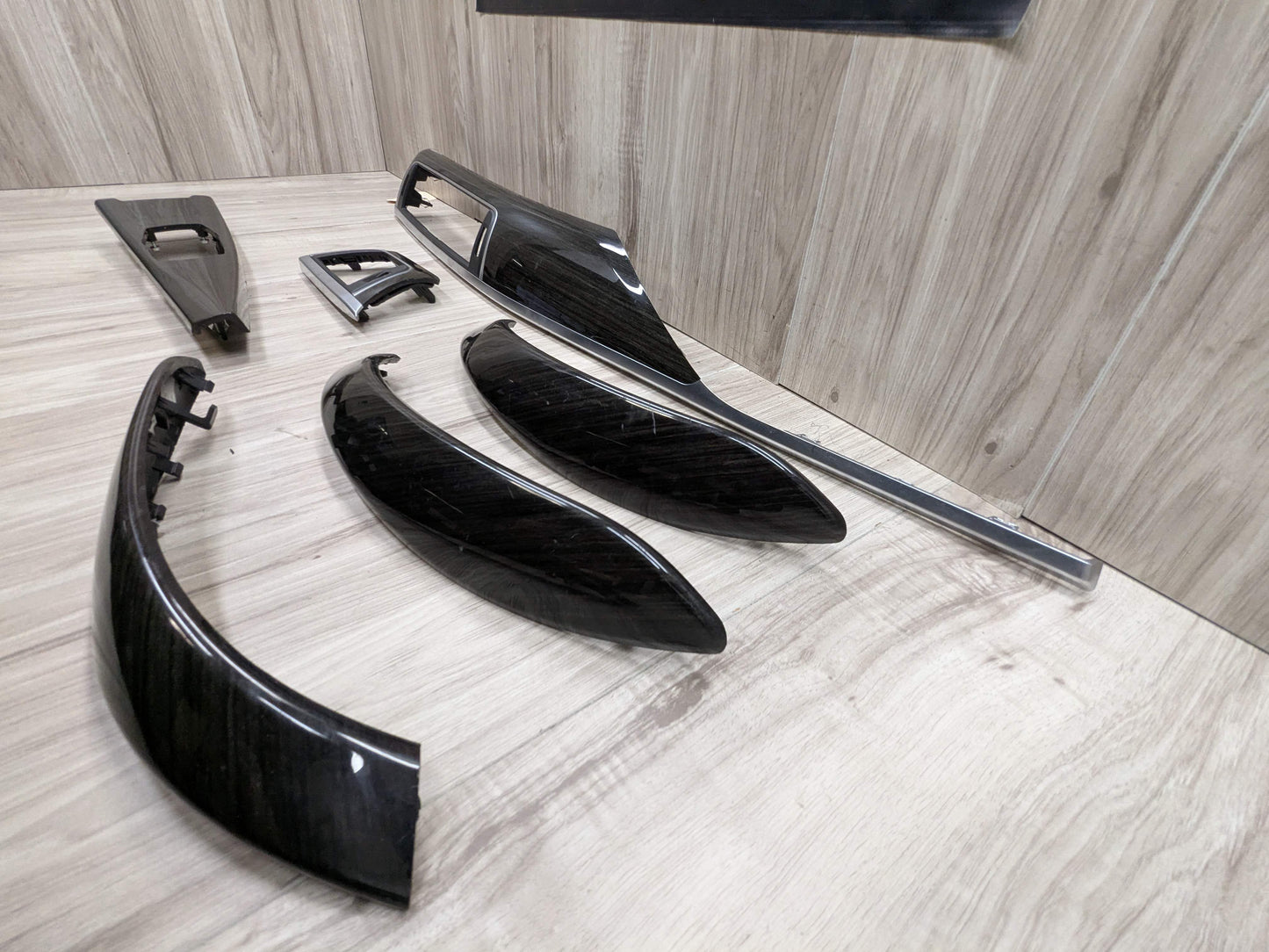 LCI OEM BMW F30 F32 F33 F36 Center Console Dash Door Interior Wood Trim SET (6)