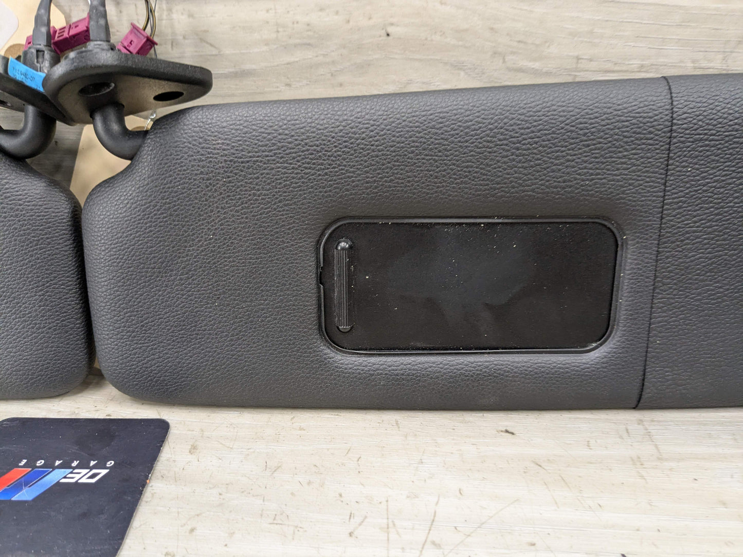 07-13 OEM BMW E88 E93 128 328 335 M3 Convertible Sun Visor Black Pair