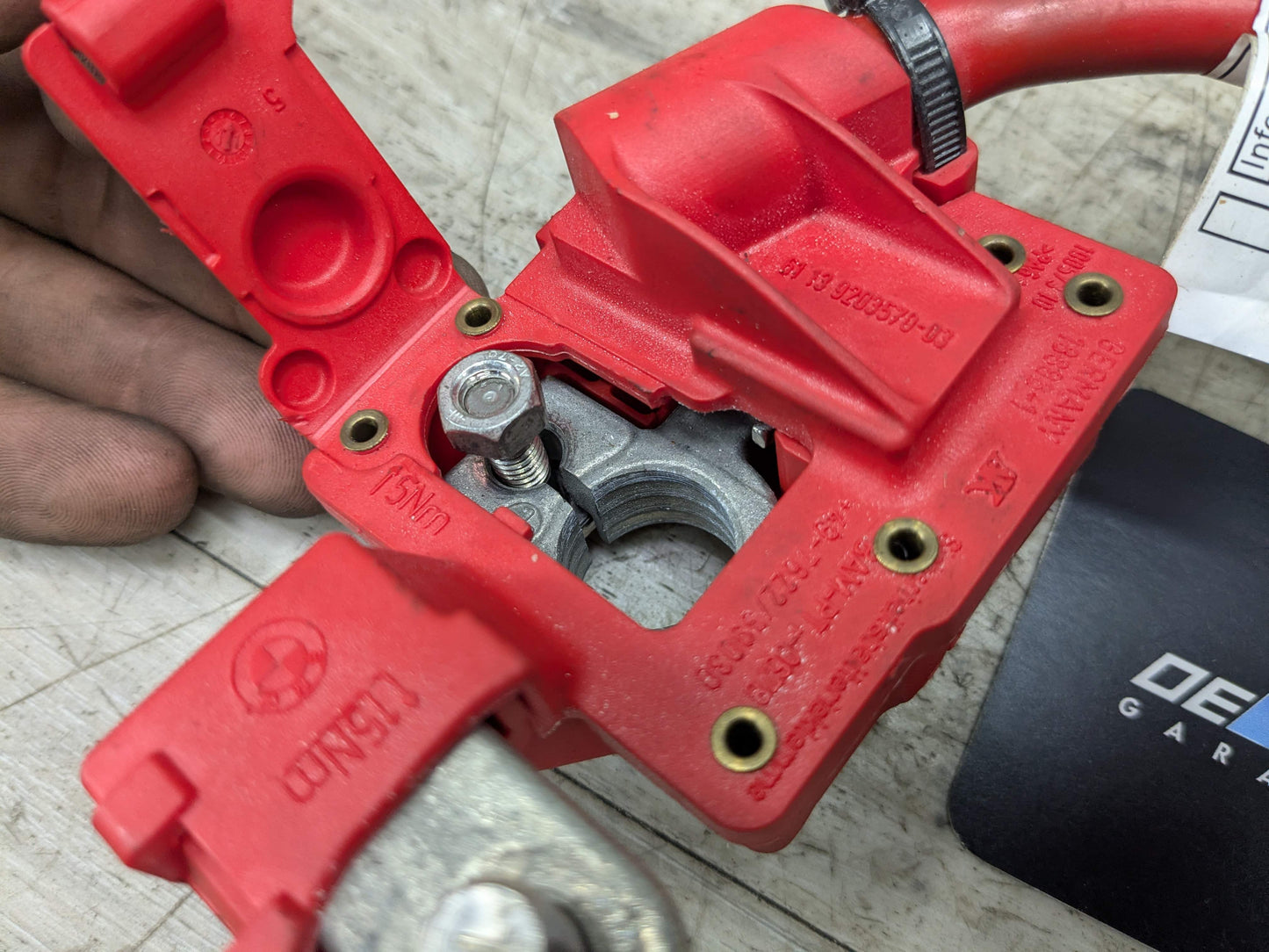 OEM BMW E84 E82 E88 E90 E92 335 M3 Battery Plus Pole Terminal Positive Red Cable