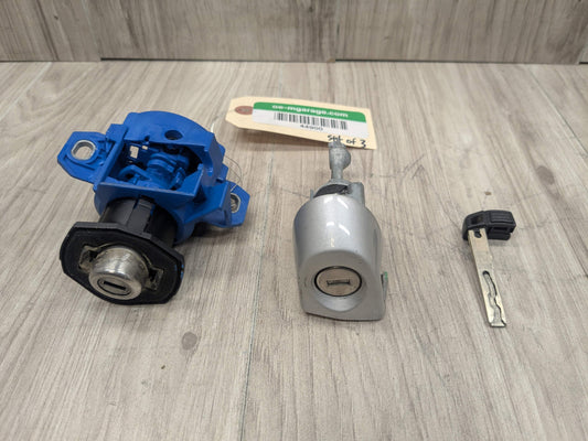 07-13 OEM BMW E92 328 335 M3 Driver Door Lock Cylinder Mechanism Silver w/ Key