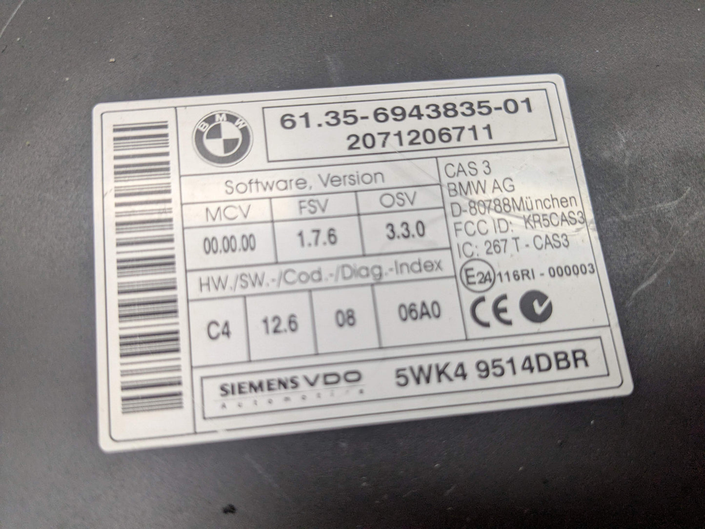 OEM BMW E90 E92 E93 DME ECU N54 Engine Computer Control Unit MSD80 SET