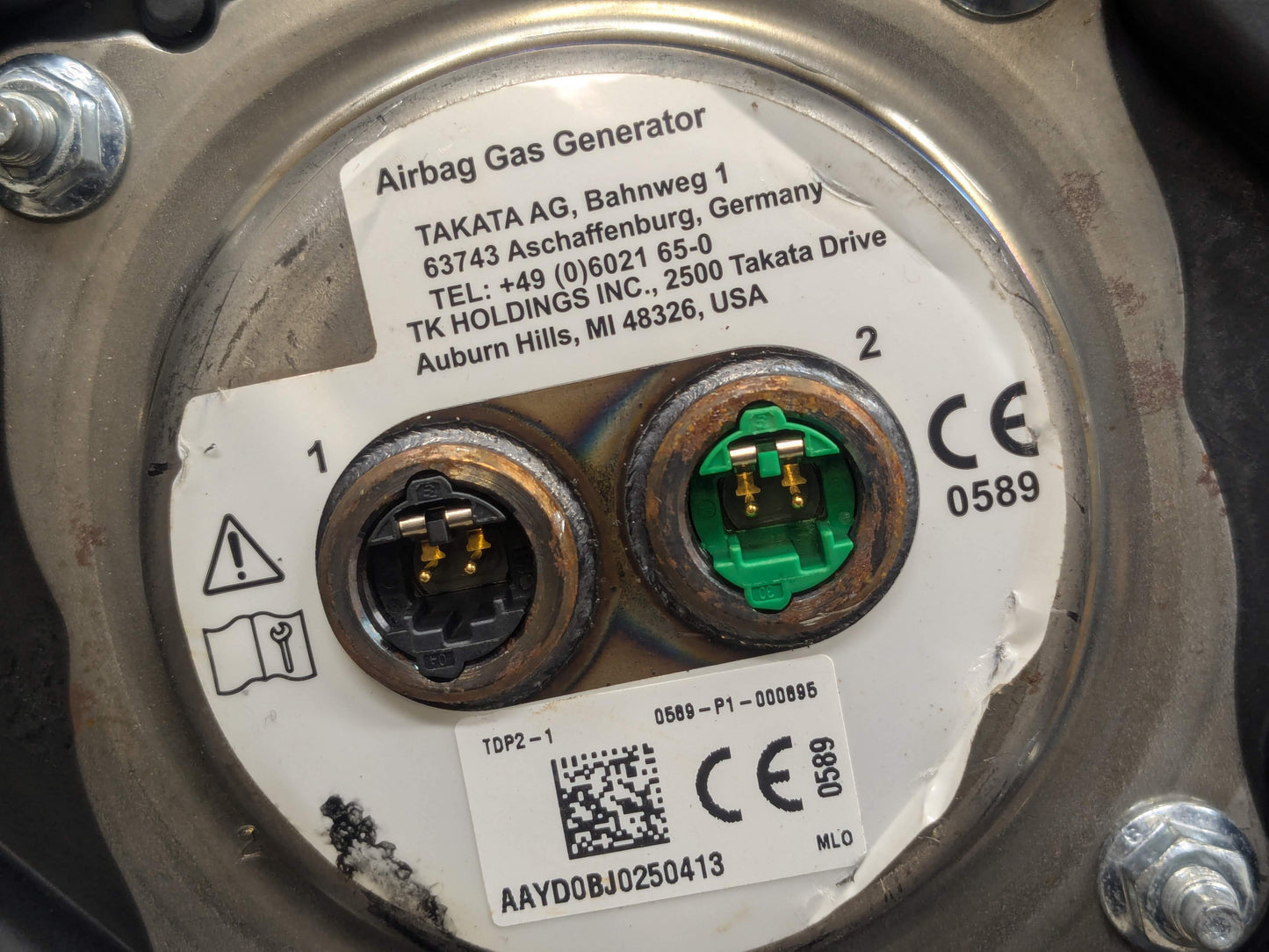 OEM BMW E82 E84 E88 E90 E92 E93 Front Driver SPORT Steering Wheel Airbag Air Bag