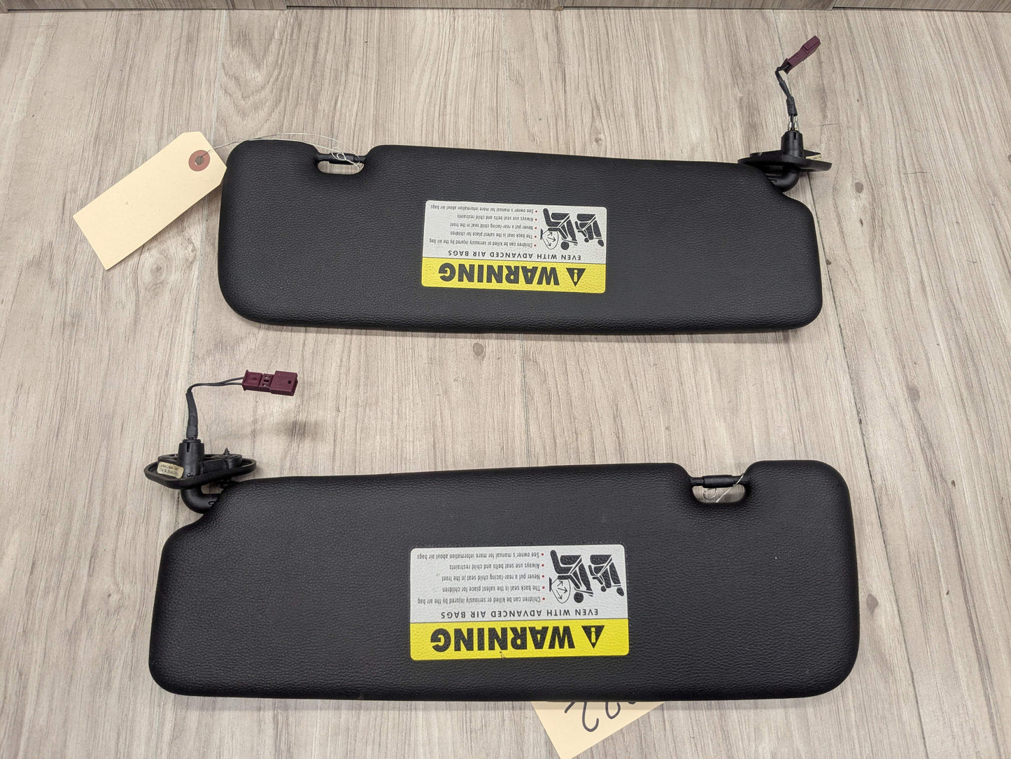 07-13 OEM BMW E88 E93 128 328 335 M3 Convertible Sun Visor Black Pair SET