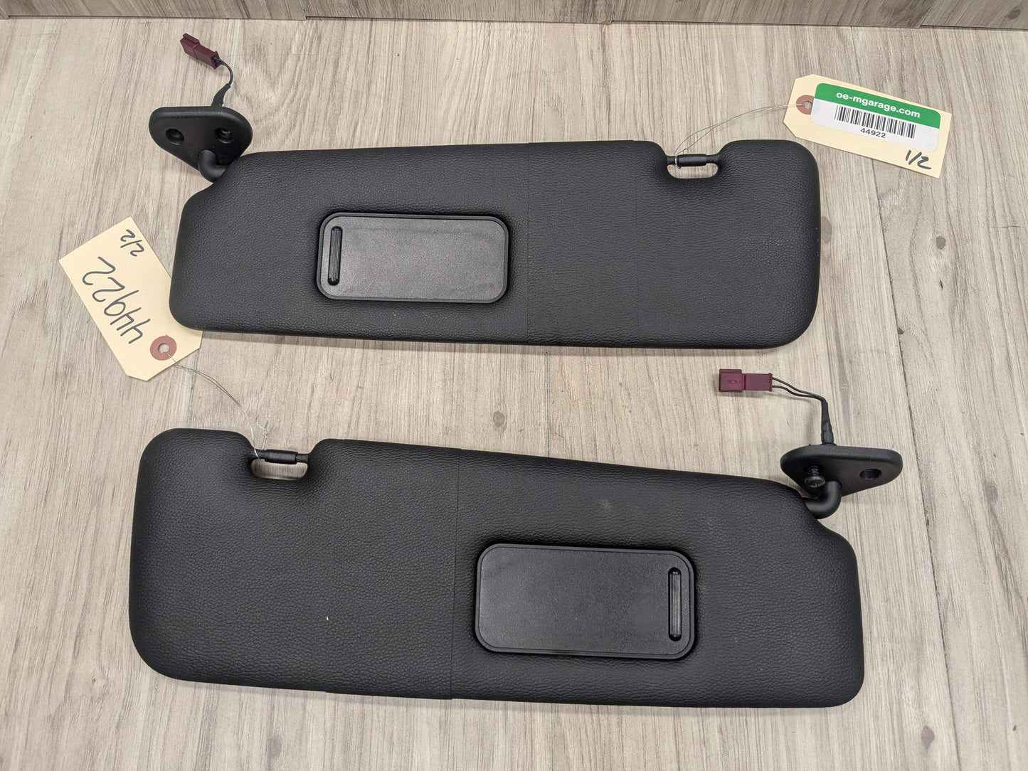 07-13 OEM BMW E88 E93 128 328 335 M3 Convertible Sun Visor Black Pair SET