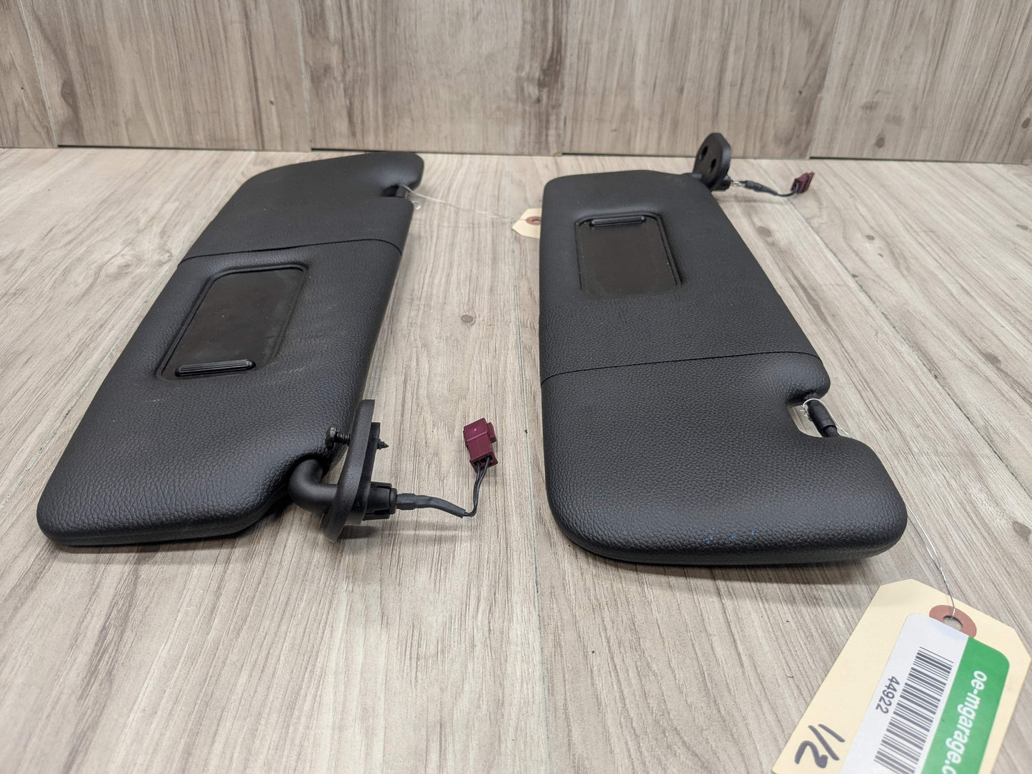 07-13 OEM BMW E88 E93 128 328 335 M3 Convertible Sun Visor Black Pair SET