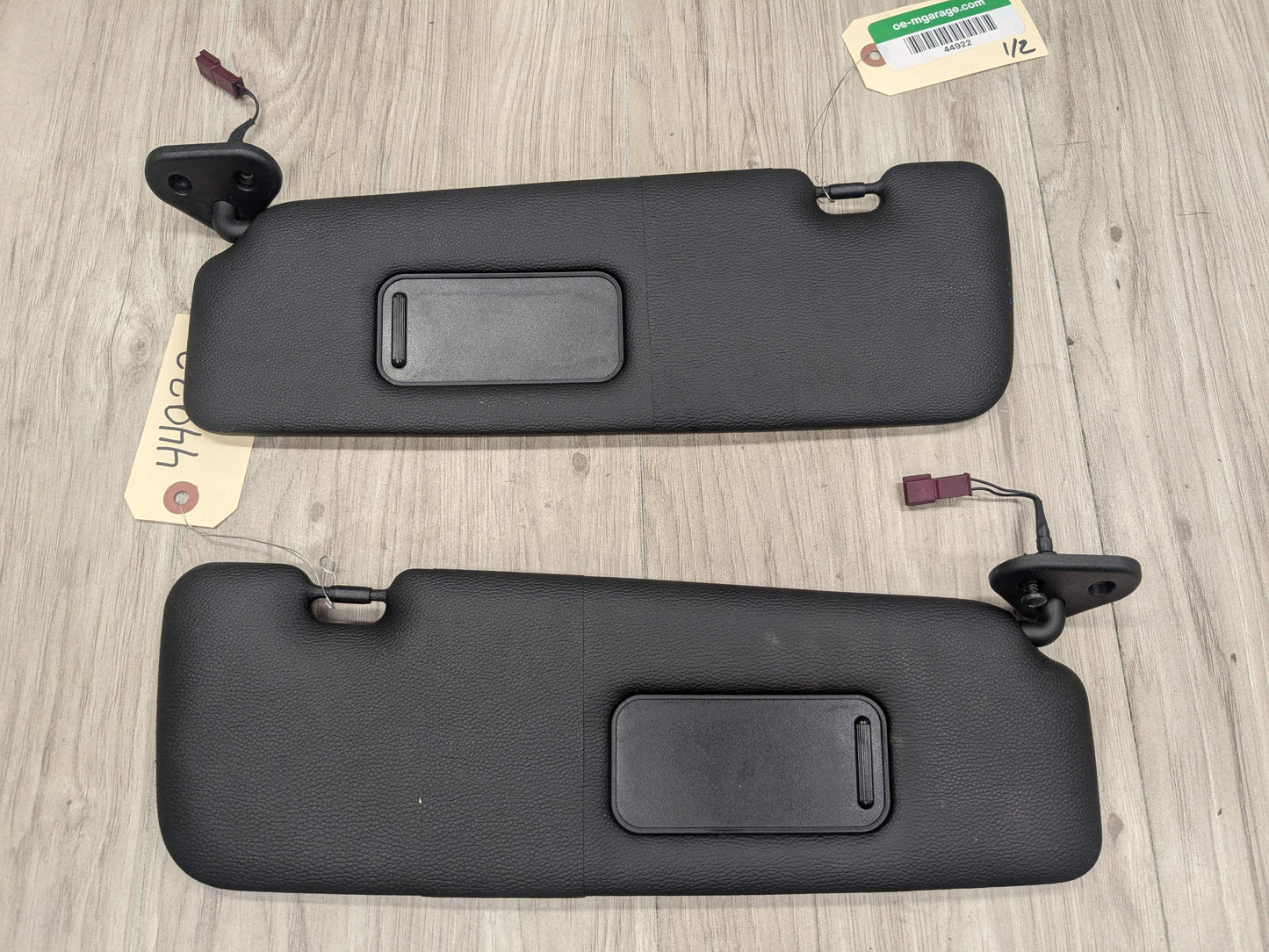 07-13 OEM BMW E88 E93 128 328 335 M3 Convertible Sun Visor Black Pair SET