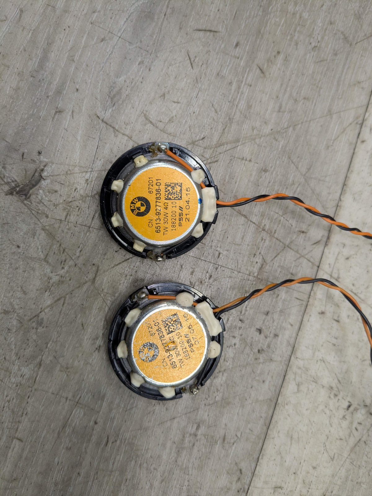 12-18 OEM BMW F15 F16 F25 F26 F85 F86 Stereo Audio Top Hifi System Speaker PAIR