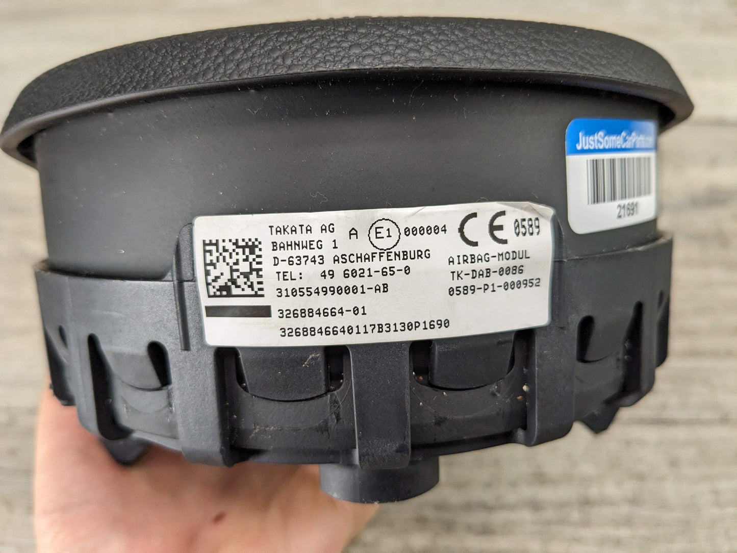 OEM BMW E82 E90 E92 E93 Front Driver SPORT Steering Wheel Airbag Air Bag Black