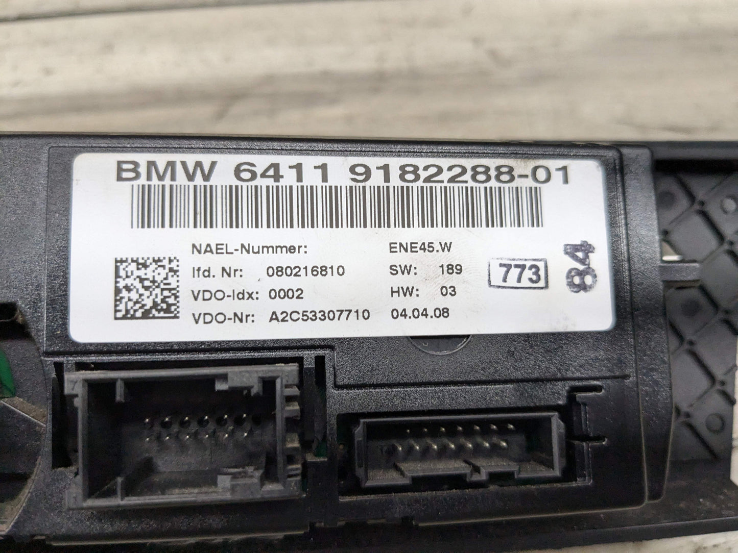 SCRATCHES* 07-10 OEM BMW E92 E93 335 AC A/C Climate Control Switch Panel Black