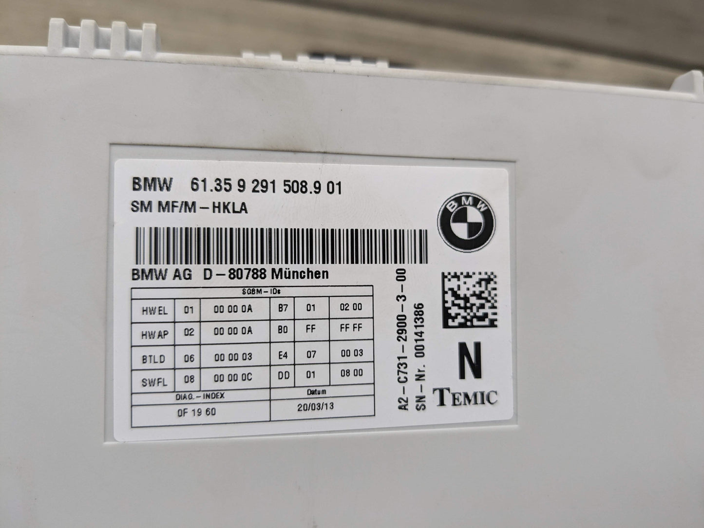 10-19 OEM BMW F30 F10 F12 F13 F01 F02 X3 X4 Left Right Seat Control Module