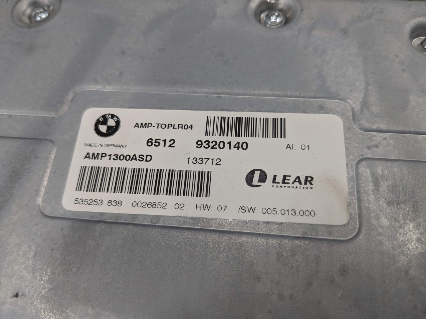 OEM BMW M6 640 650 F06 F12 F13 M5 F10 Stereo Audio Amplifier Amp Bang&Olufsen