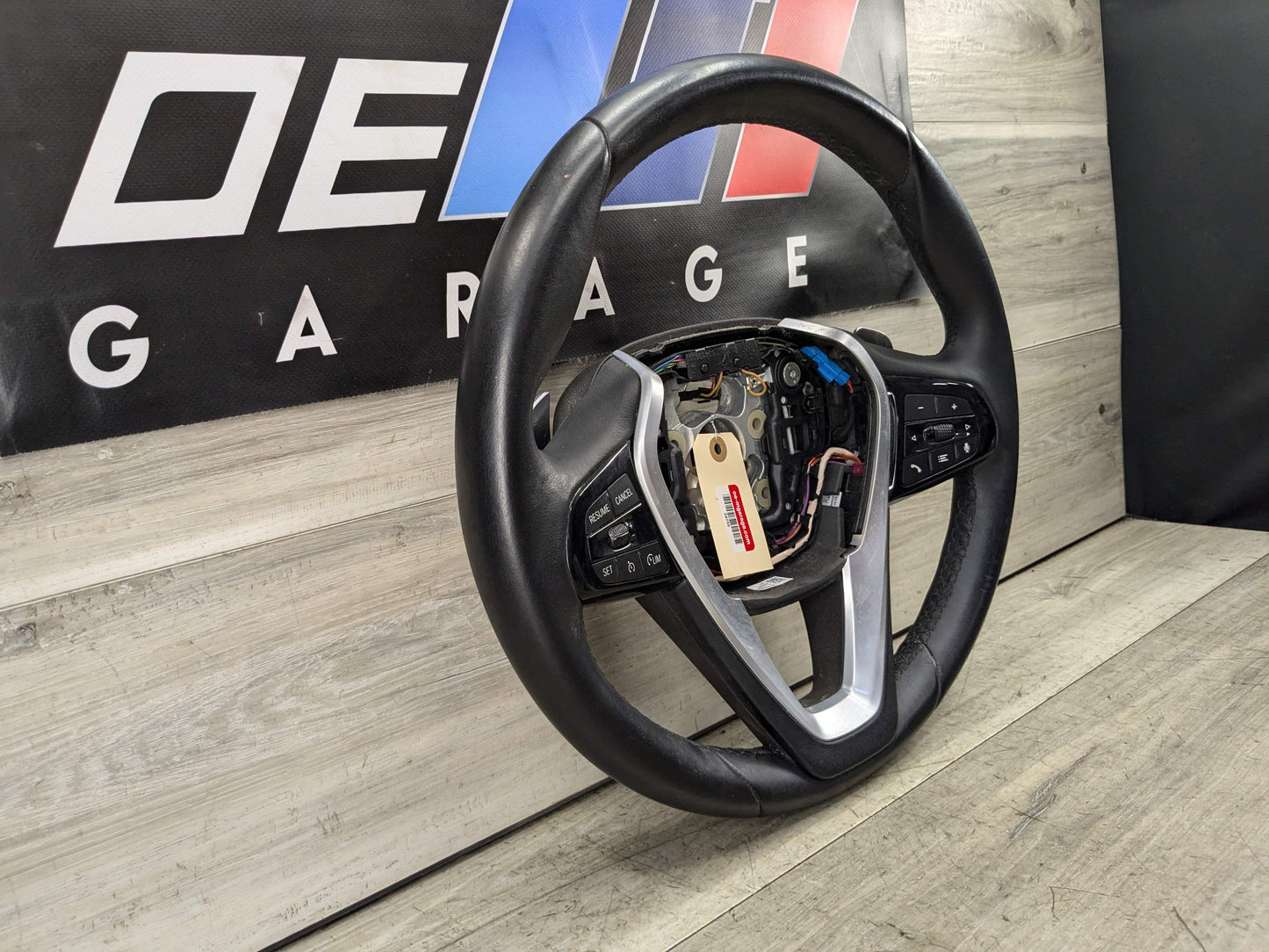 *PEELING* 21-24 OEM BMW G30 540 Steering Wheel Black Leather w/ Shifters