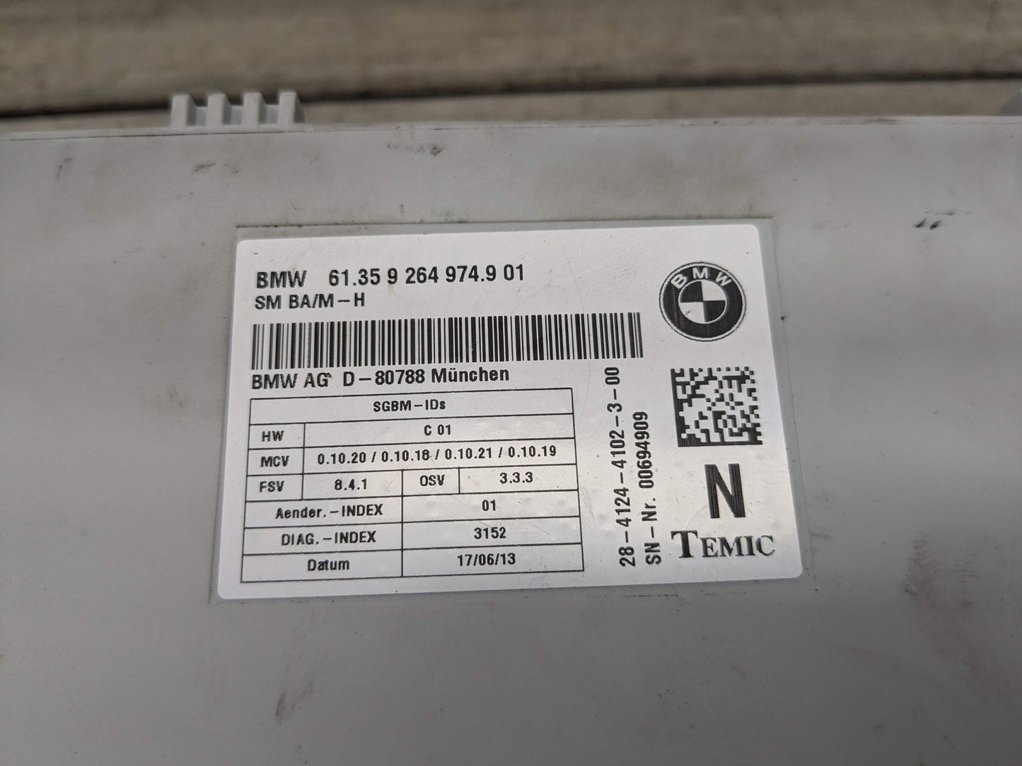 08-13 OEM BMW E90 E92 E88 135 335 328 Front Electric Seat Memory Control Module