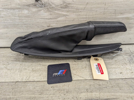 08-13 OEM BMW E88 E82 128 135 Boot Hand Brake Handle Perforated Leather Black
