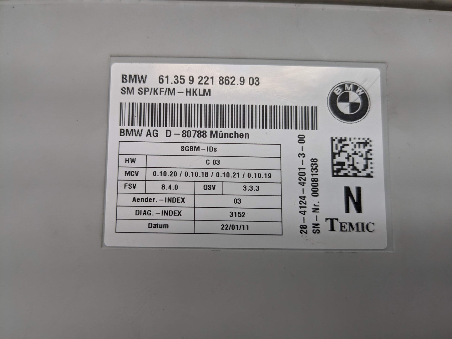 OEM 2007- 13 Front Memory Seat Left Right Control Module BMW X5 E70 X6 E71