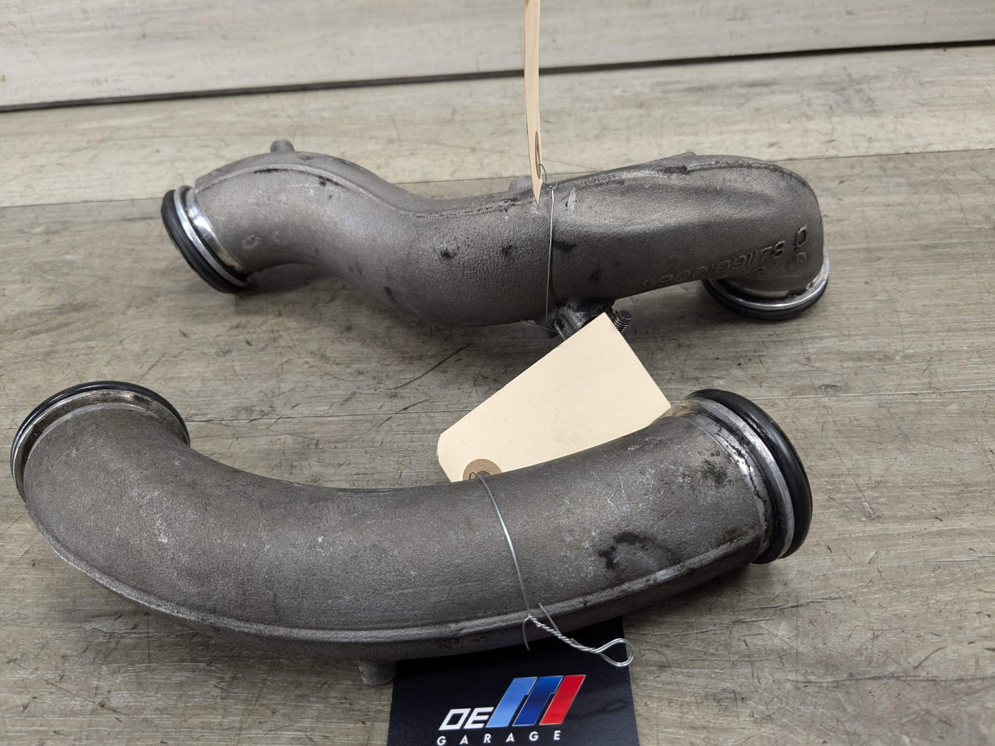 09-13 OEM BMW E70 X5 Diesel Engine M57Y Turbocharger Turbo Tube Pipe Unit PAIR