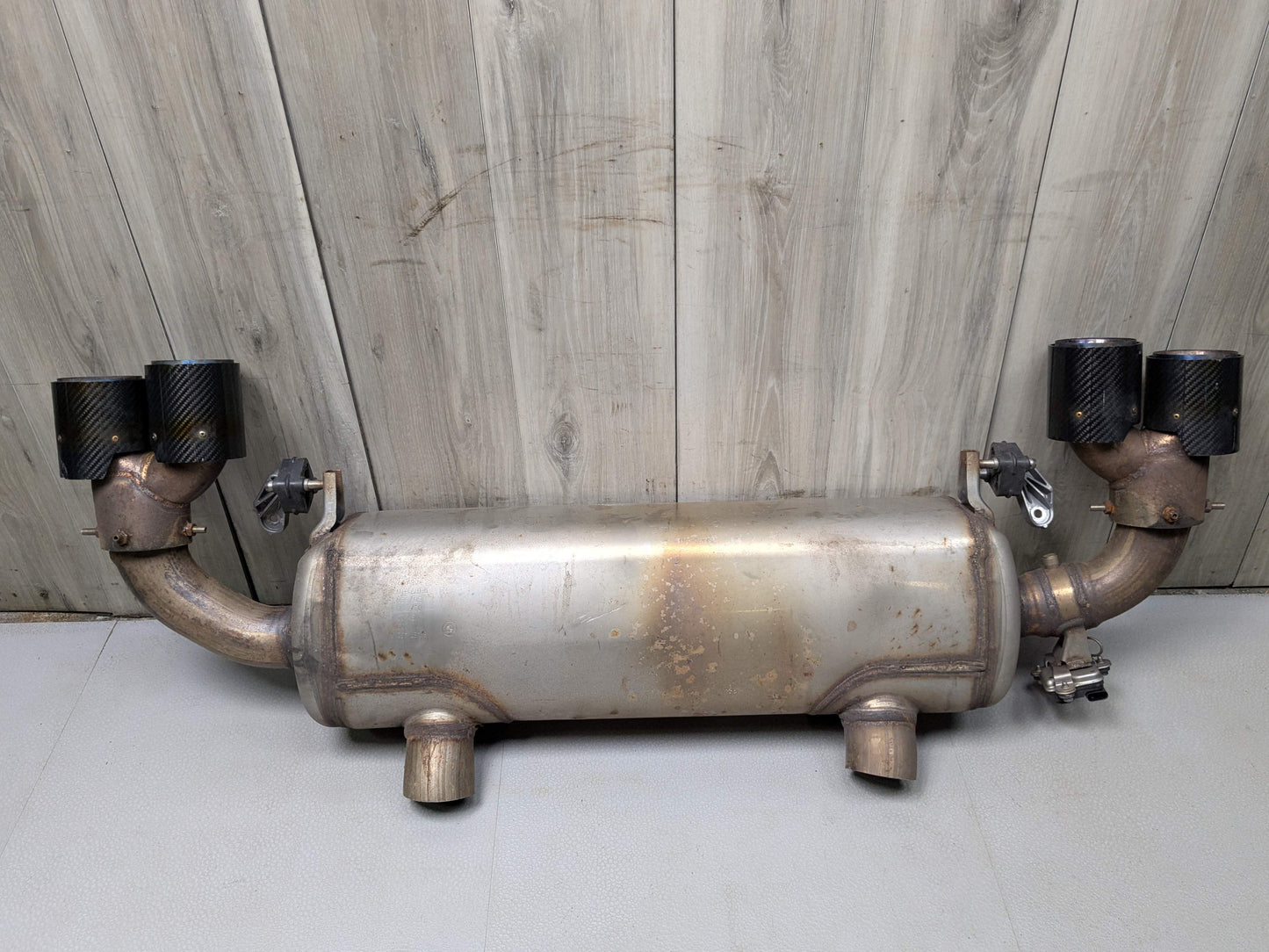 *22-25 OEM BMW G42 M240 Dual Exhaust Flap Pipe Muffler B58 Engine w/ Carbon Tips