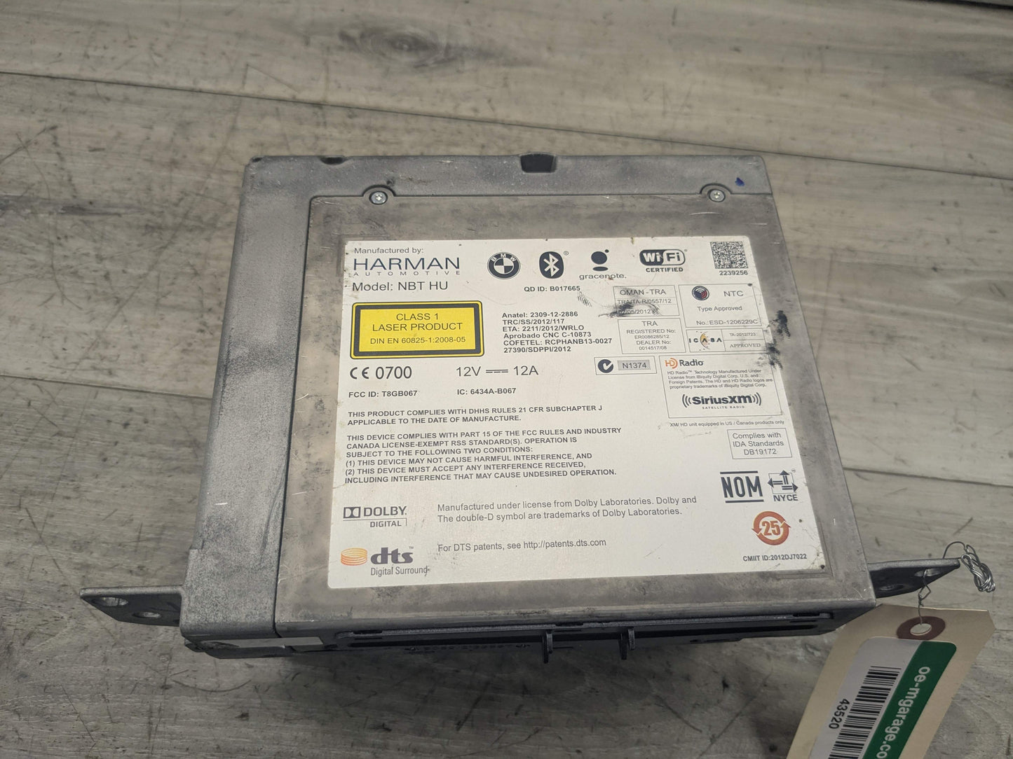 OEM BMW F15 F30 F32 F80 F82 Navigation NBT Headunit Radio CD Head Unit HW 2.1
