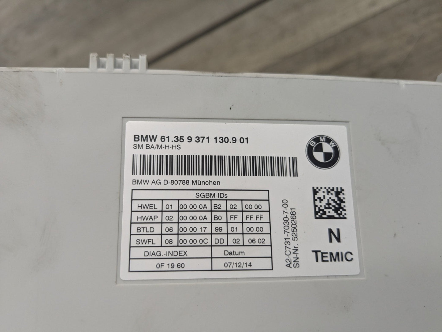 12-18 OEM BMW F22 F30 F32 F36 F82 F80 M4 X5 X6 Passenger Seat Control Module