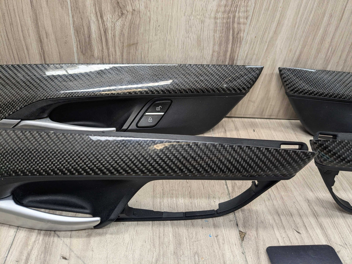 OEM BMW F16 F86 X6 X6M Front Rear Left Right Door Panel Card Trim CARBON FIBER