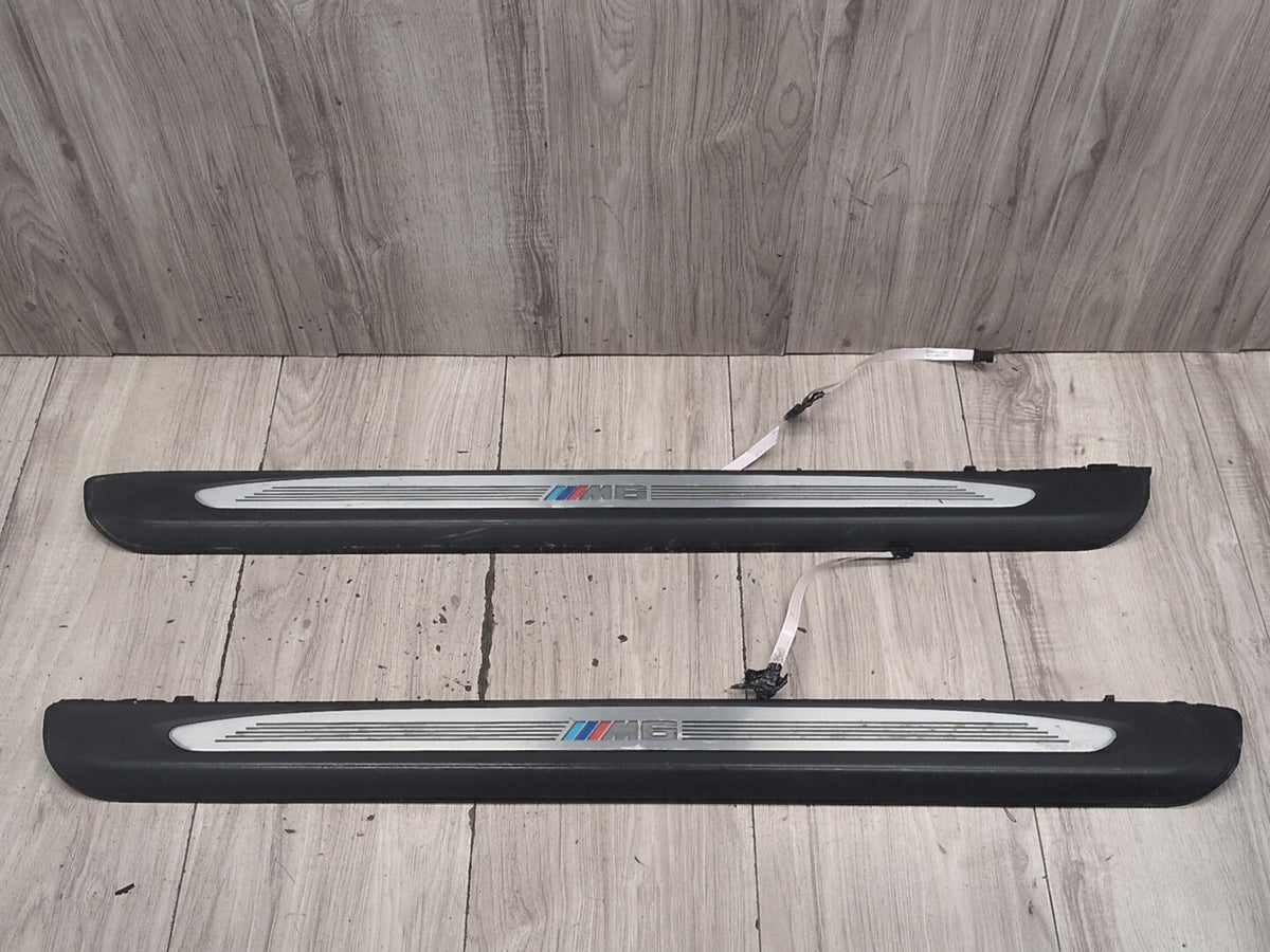 2004-2010 BMW M6 E64 Front Left Right Scuff Plate Door Sill SET 7898230 OEM