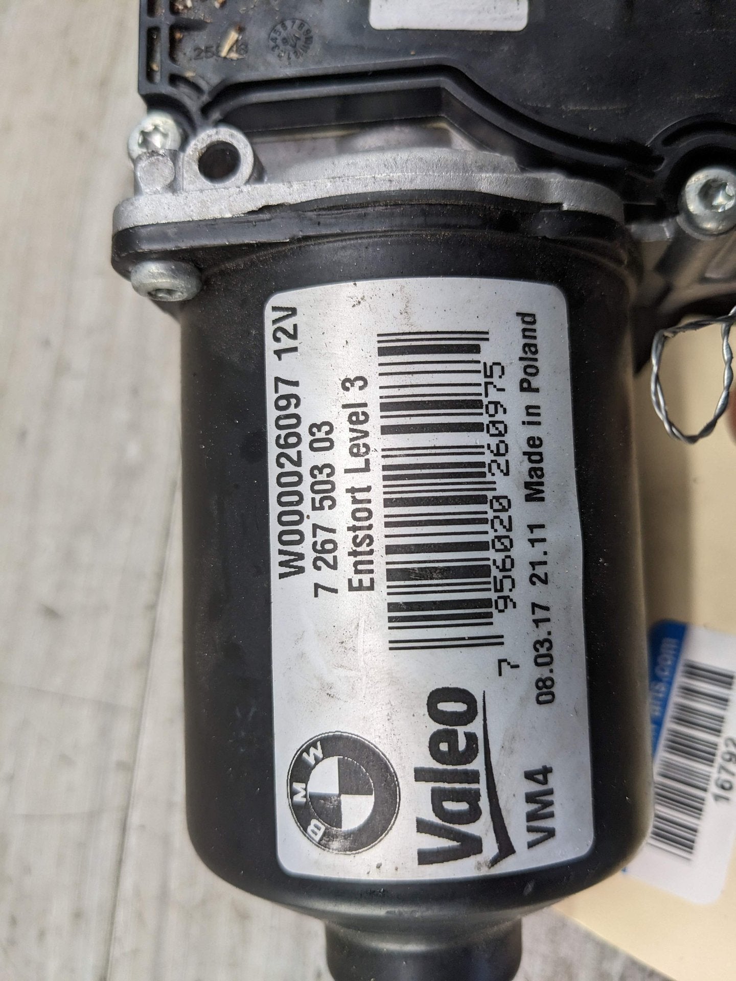 12-18 OEM BMW F22 F30 F32 F33 F36 235 325 328 335 428 435 Windshield Wiper Motor