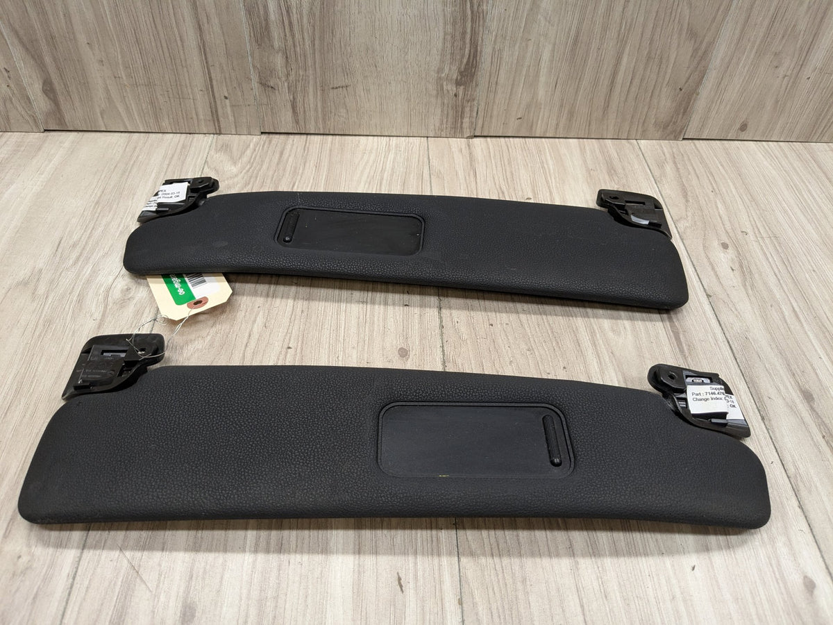 03-08 OEM BMW E85 E86 Z4 Left Right Driver Passenger Sunvisors PAIR Black