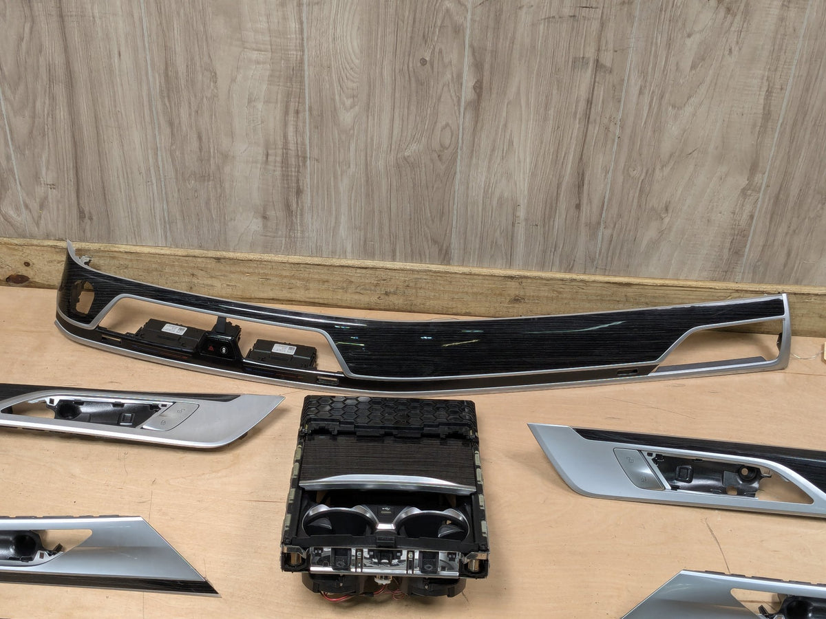 20-22 OEM BMW G12 750 Dash Doors Air Vent Wood Metal Effect Interior Trim SET