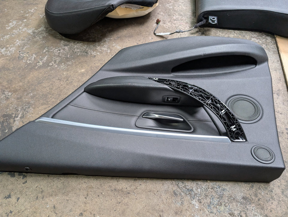 OEM BMW F30 Front Rear Interior SPORT Seats Door Panel SET Black Heated