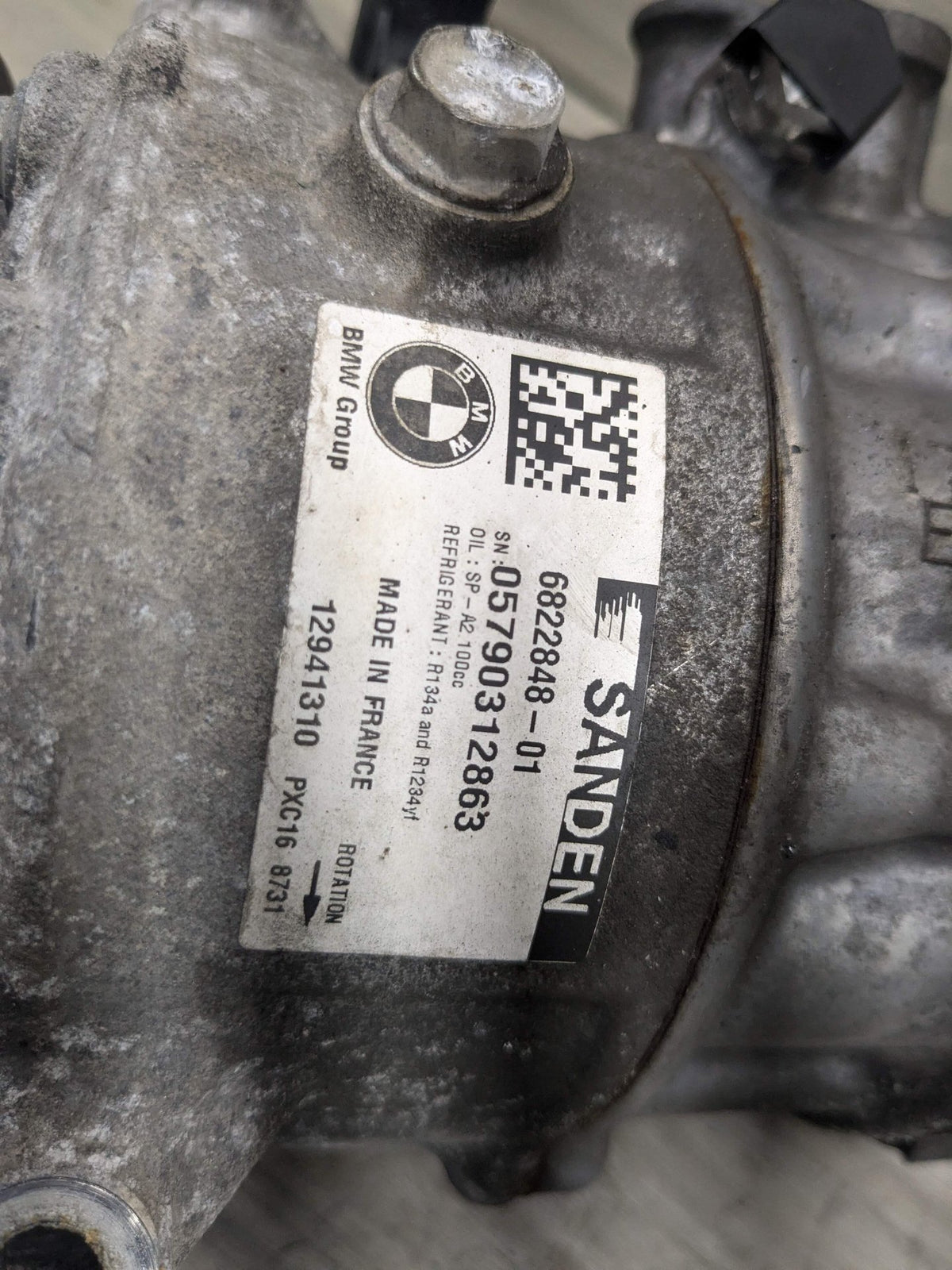 OEM BMW F90 F93 G05 G07 G12 G16 G30 AC Compressor Clutch Pump W/ Pulley N63 S63