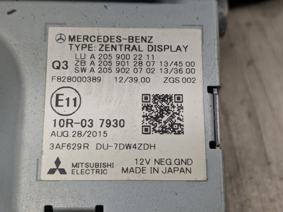 2015-2021 Mercedes-Benz C43 W205 Monitor Display Screen A2059002211 OEM
