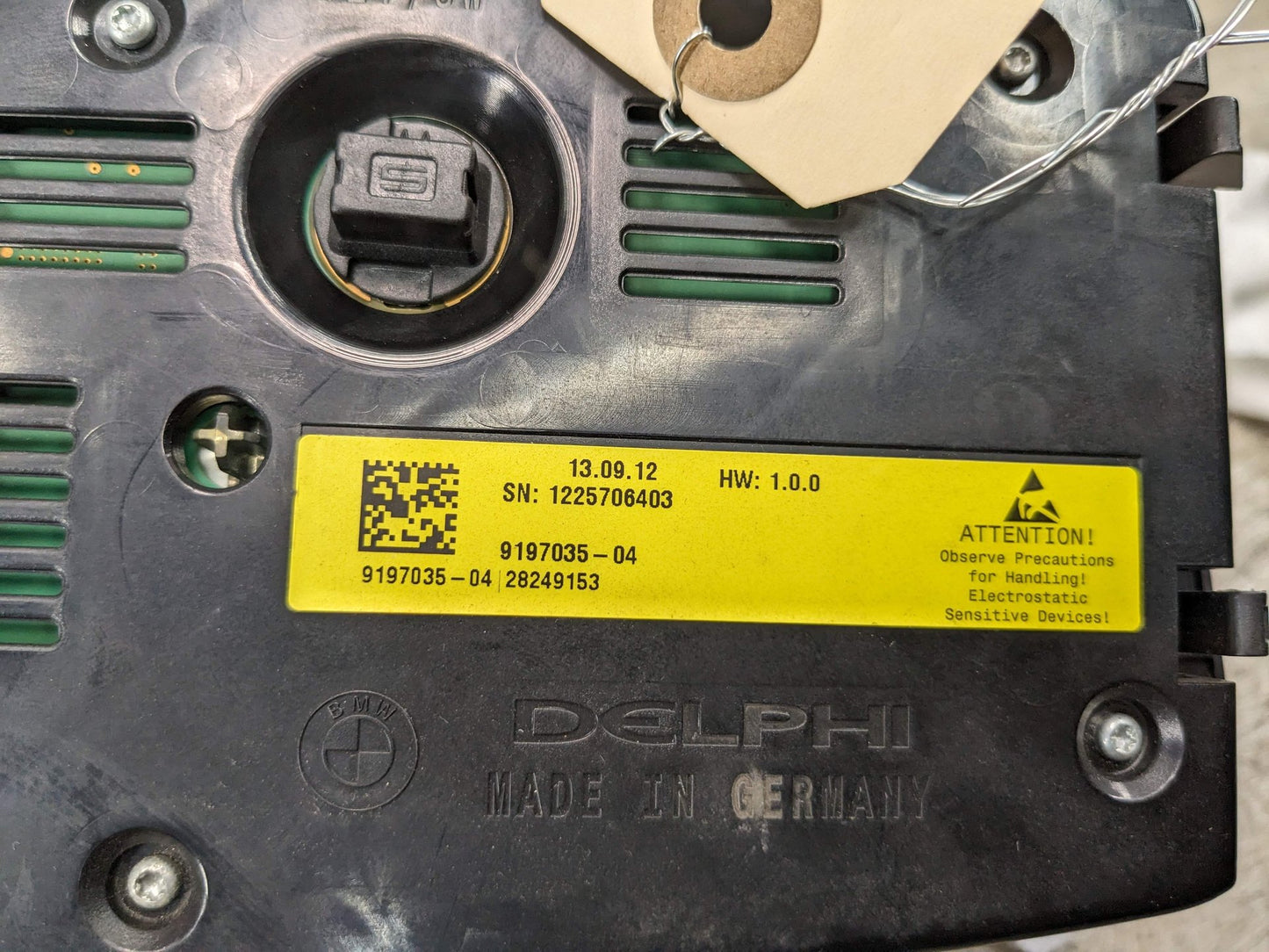 2013 BMW M6 F12 Headliner Overhead Dome Light Switch Module 9197035 Undercarriage damage