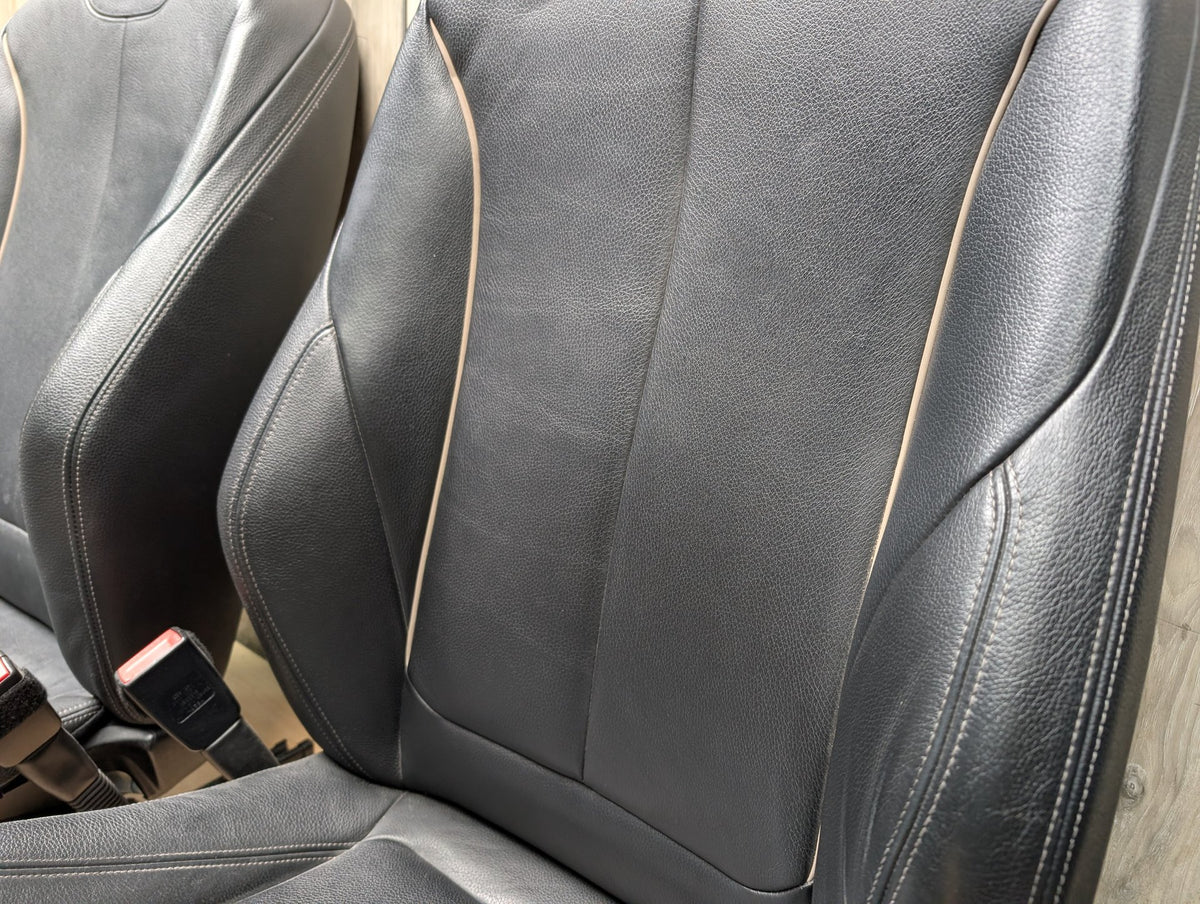 OEM BMW F30 Front Rear Interior SPORT Seats Door Panel SET Black Heated