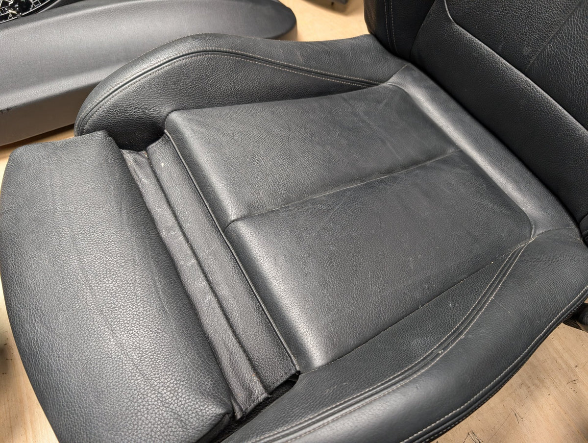 OEM BMW F30 Front Rear Interior SPORT Seats Door Panel SET Black Heated