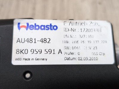 2010-2016 Audi S4 B8 Sunroof Sun Roof Glass Motor 8K0959591A OEM