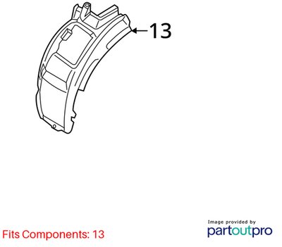 18-24 OEM BMW G01 G02 X3 X4 Front Left Driver Fender Liner Wheel Splash Shield
