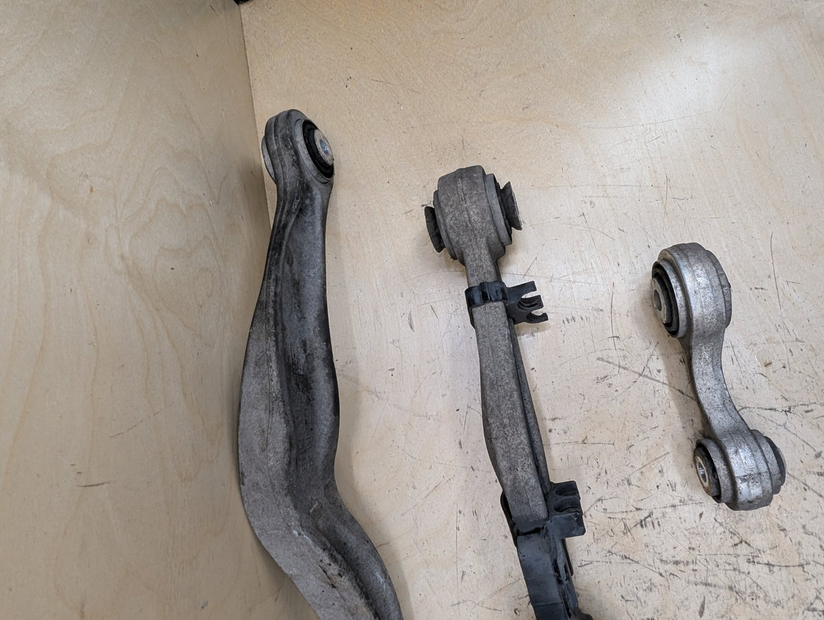 09-18 OEM BMW F02 F06 F10 F12 F13 Rear Left Driver Upper Lower Control Arm SET