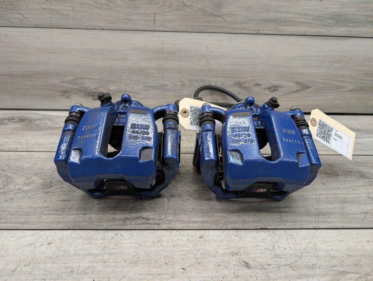 2018-2024 BMW X3 G01 Rear Left Right Brake Caliper SET 34216887409 18-24 OEM BMW G01 G02 X3 X4 30 M40 REAR Left Right Brake Calipers BREMBO Blue