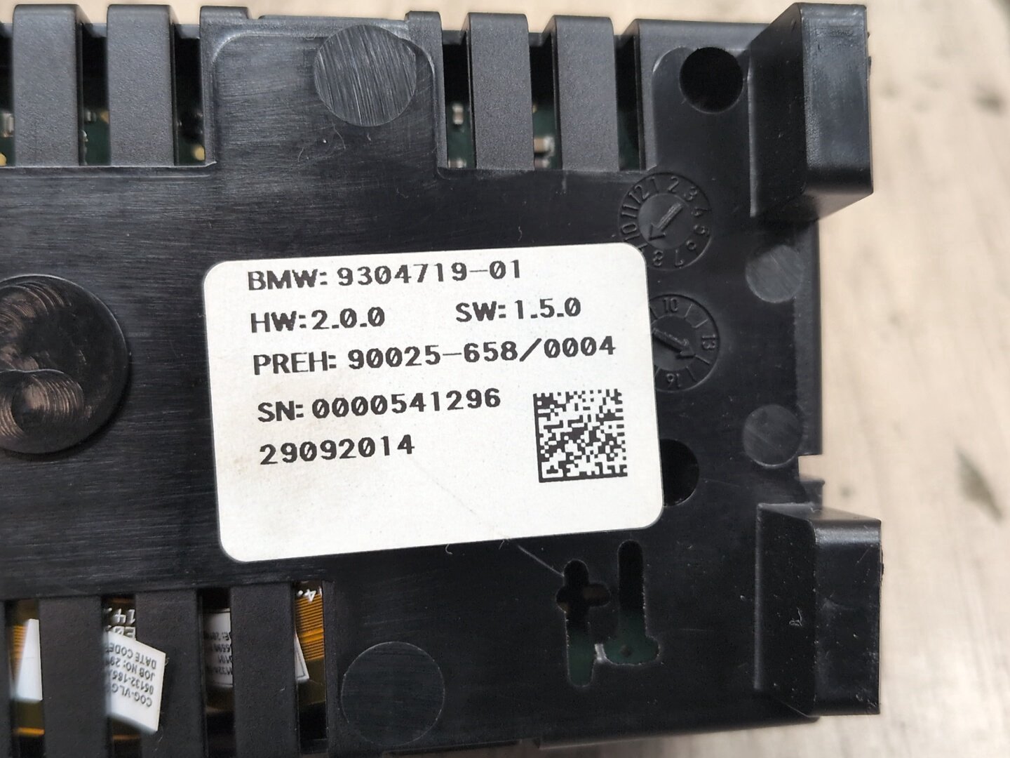 2012-2018 BMW M6 F06 Rear AC Heater Climate Control Switch 9304719