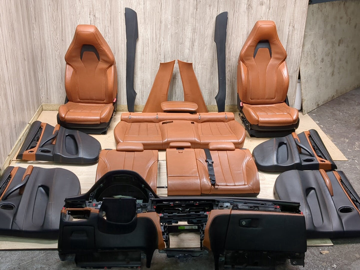 15-19 OEM BMW F16 F86 X6M BROWN Interior Seats Front Rear Door Panels COMPLETE